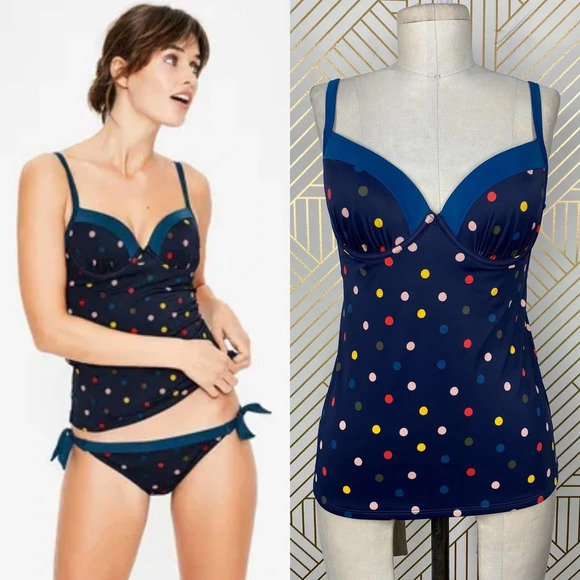 Boden Milos Cup Size‎ Tankini Top Navy Spot - Picture 1 of 11